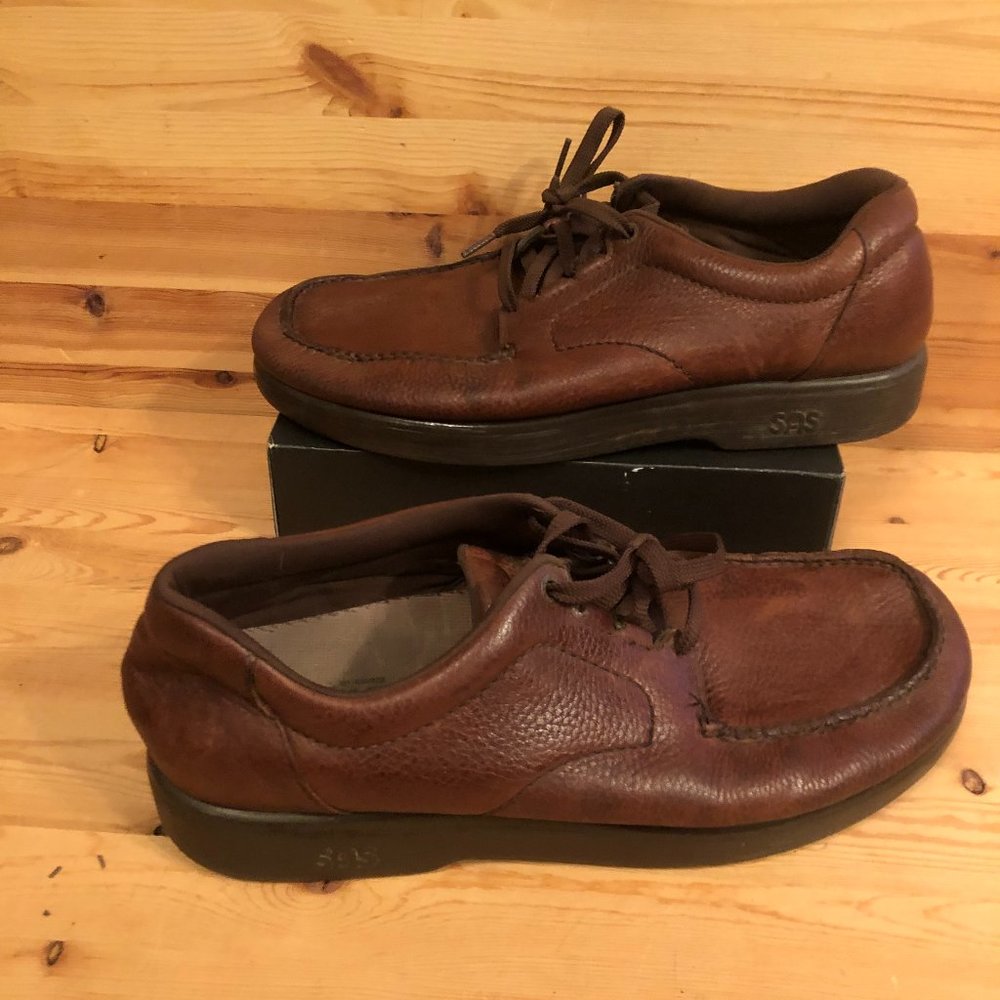 Men's 'Bout Time Leather Lace-up Loafers Shoes size 13 SAS Tripad Comfort